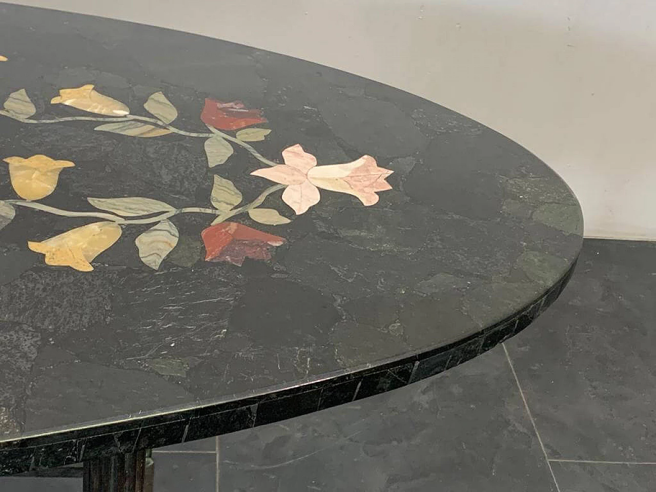 Table with inlaid green marble top, 1930s 9