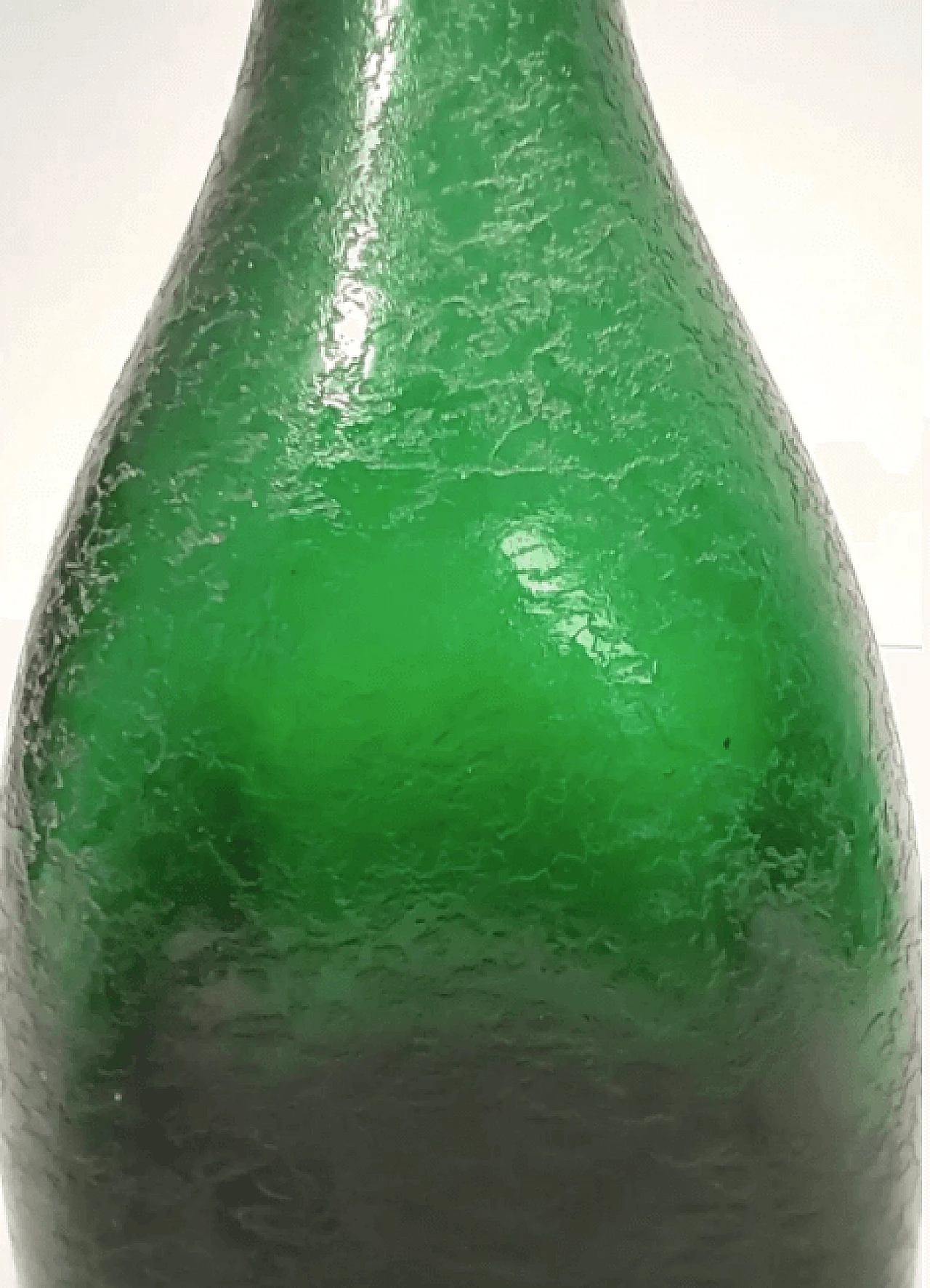 Vaso in vetro di Murano Corroso verde smeraldo di Seguso, anni '50 11