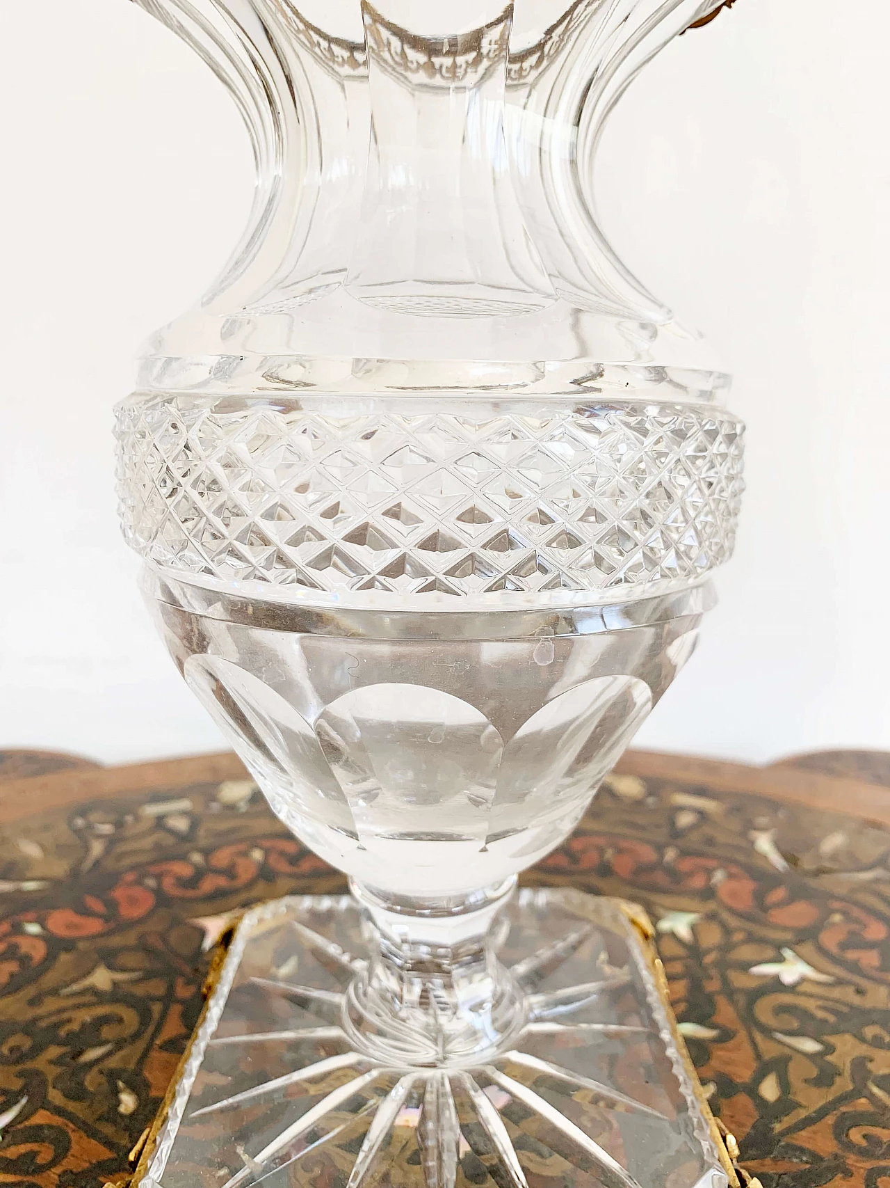 Crystal and gilded metal vase, 1980s 7