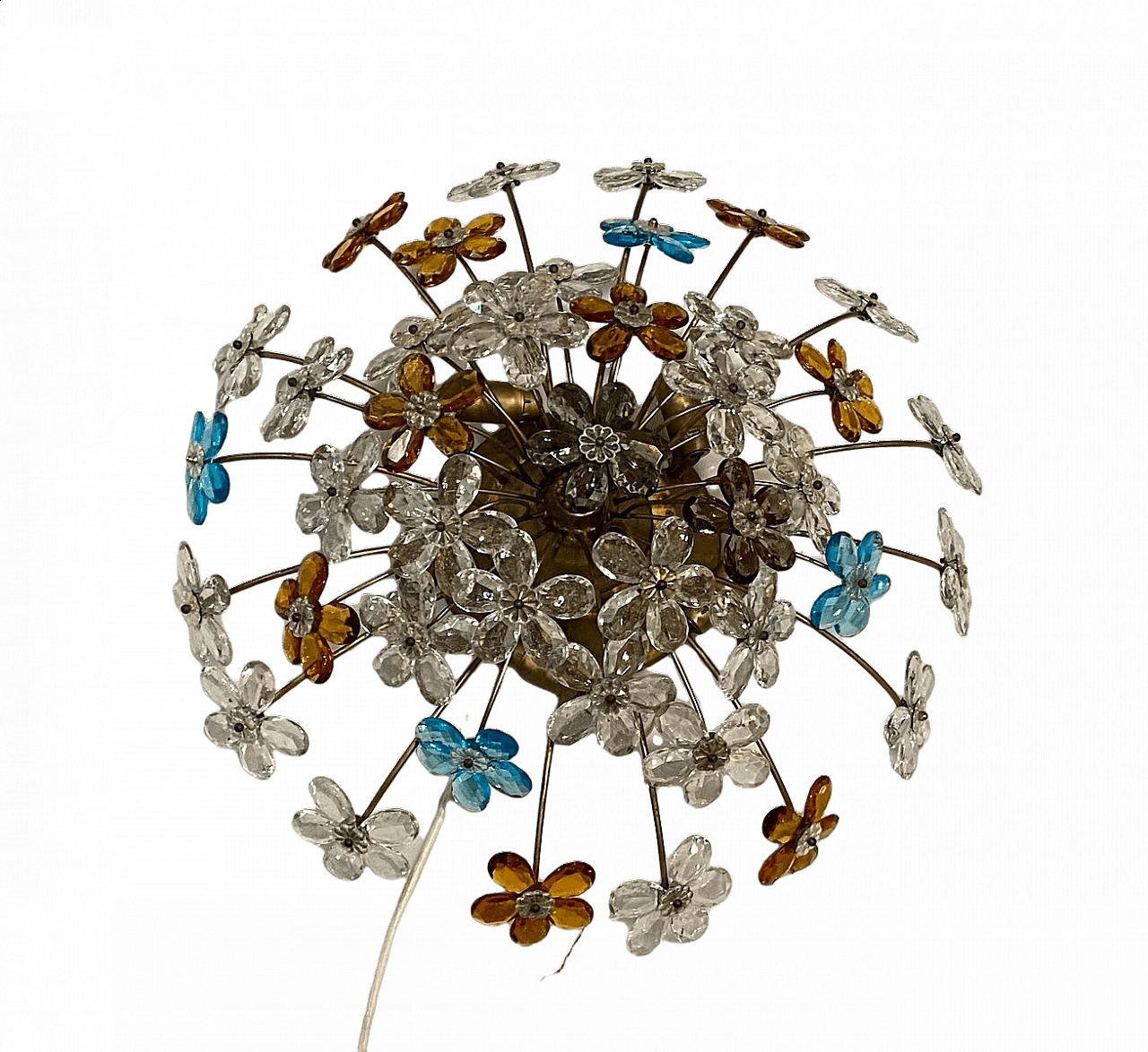 Murano glass flower-shaped recessed lamp, 1970s 8