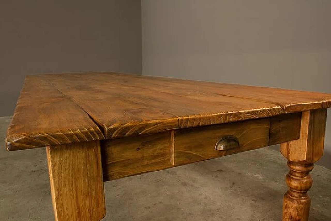 Handcrafted cedar table with 12 drawers, '2000 2