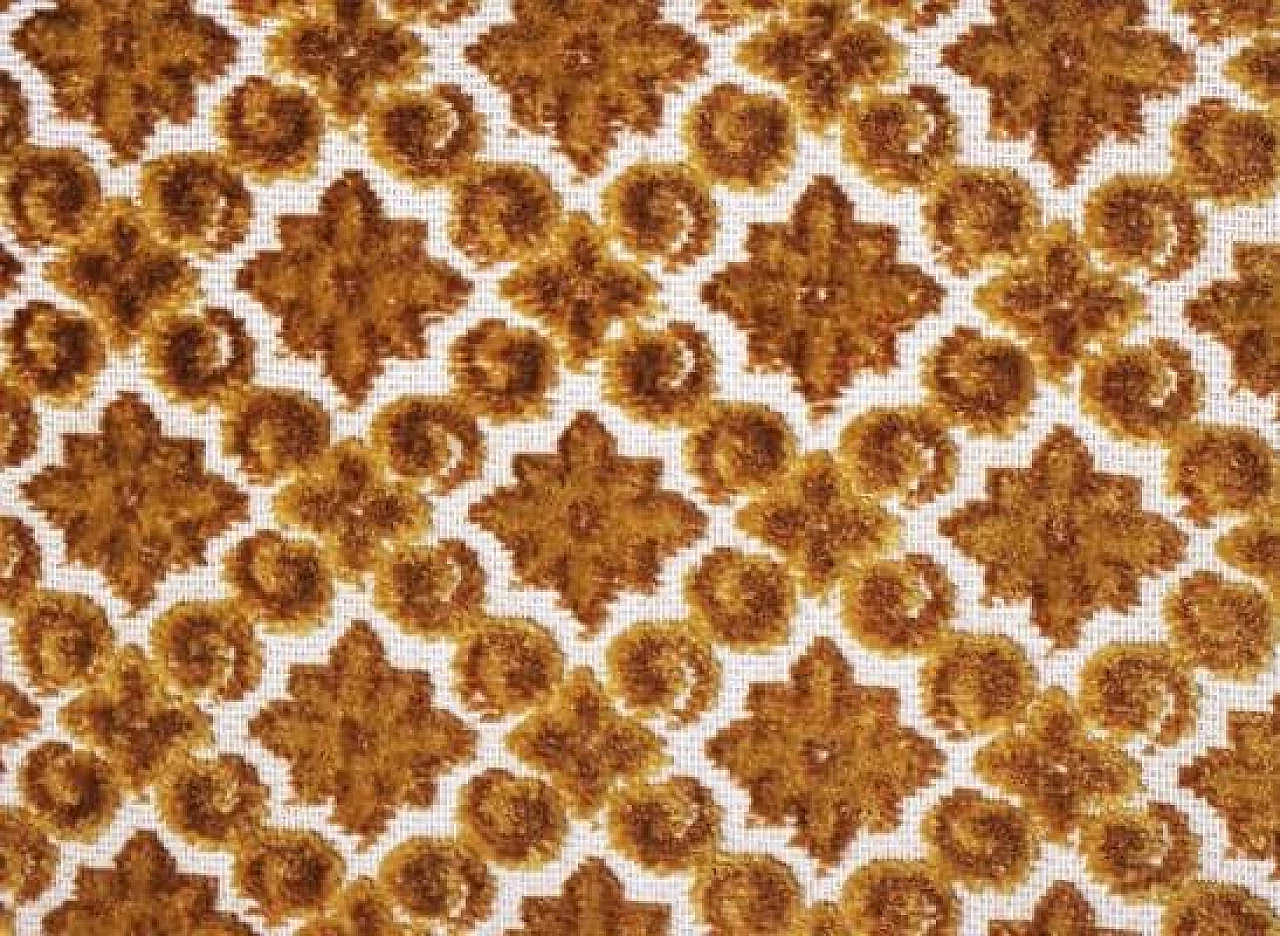 Pair of carved wood and velvet chairs, 1970s 10