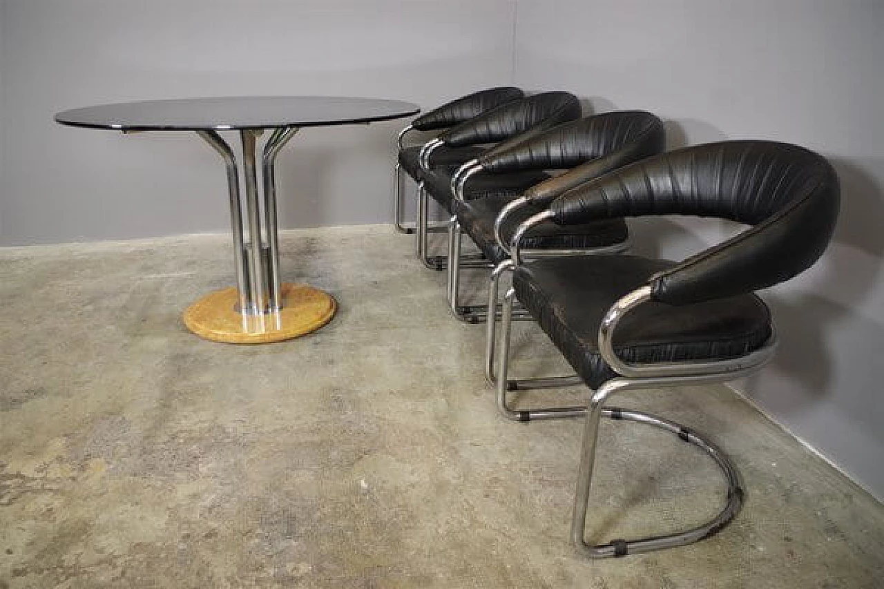 Tavolo e 4 sedie di Giotto Stoppino, anni '70 1460569