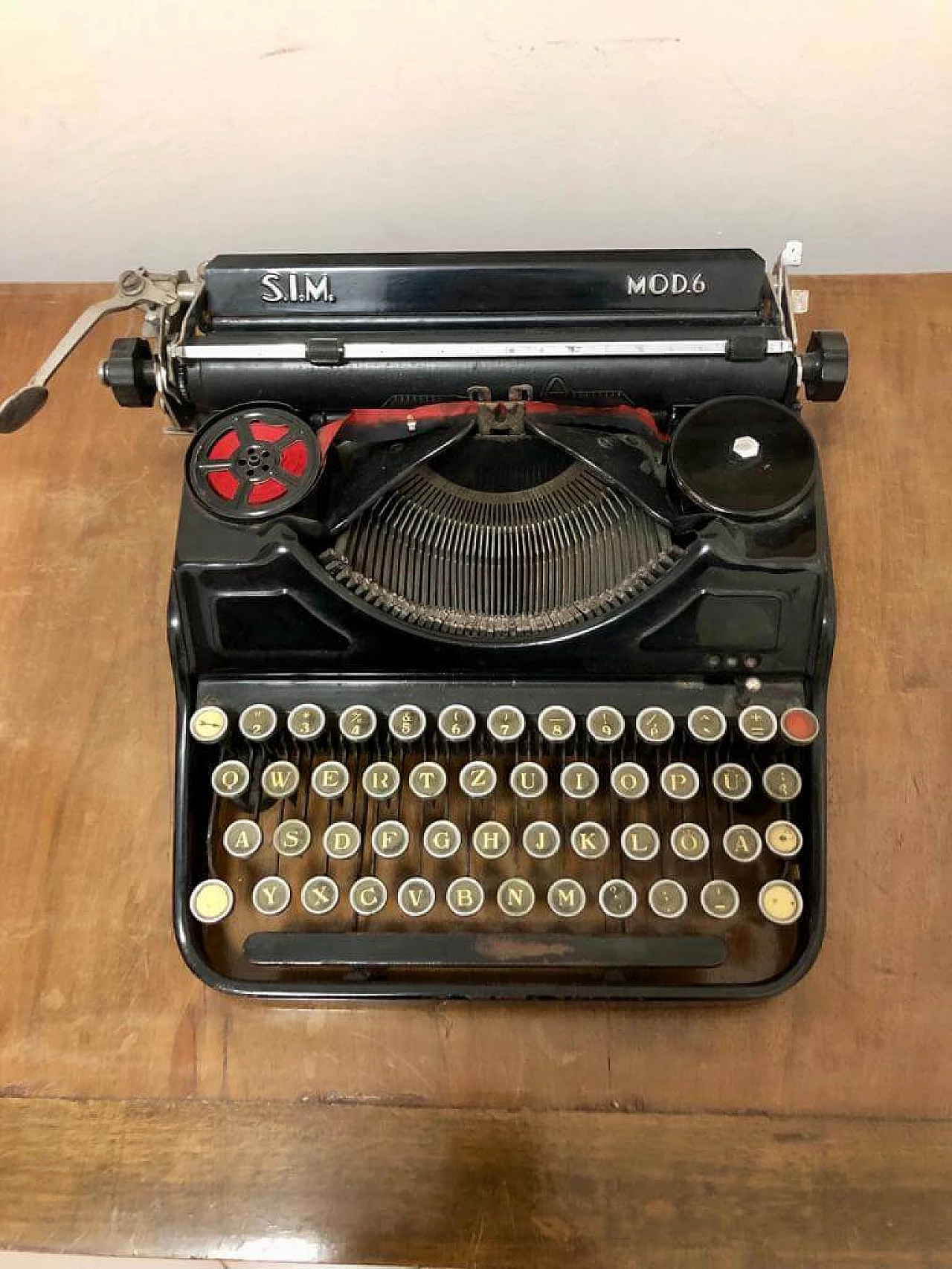 Typewriter by Giachero for S.I.M. model 6, 1930s 1