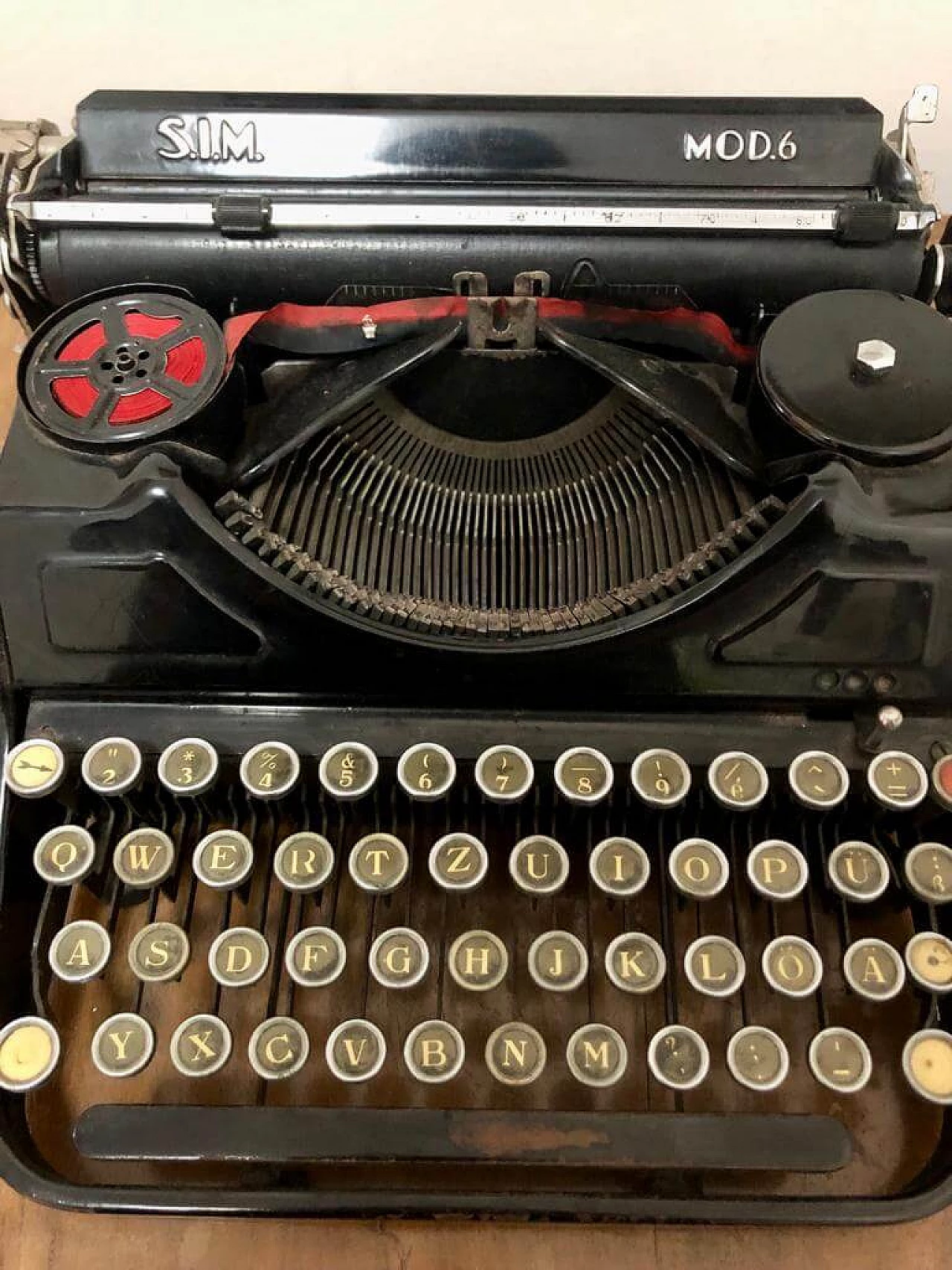 Typewriter by Giachero for S.I.M. model 6, 1930s 2