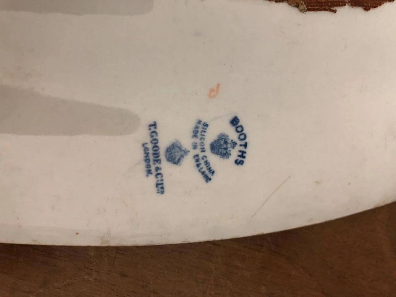 English oval ceramic dish Booths T. Goode & Co. Ltd, 1920s 7