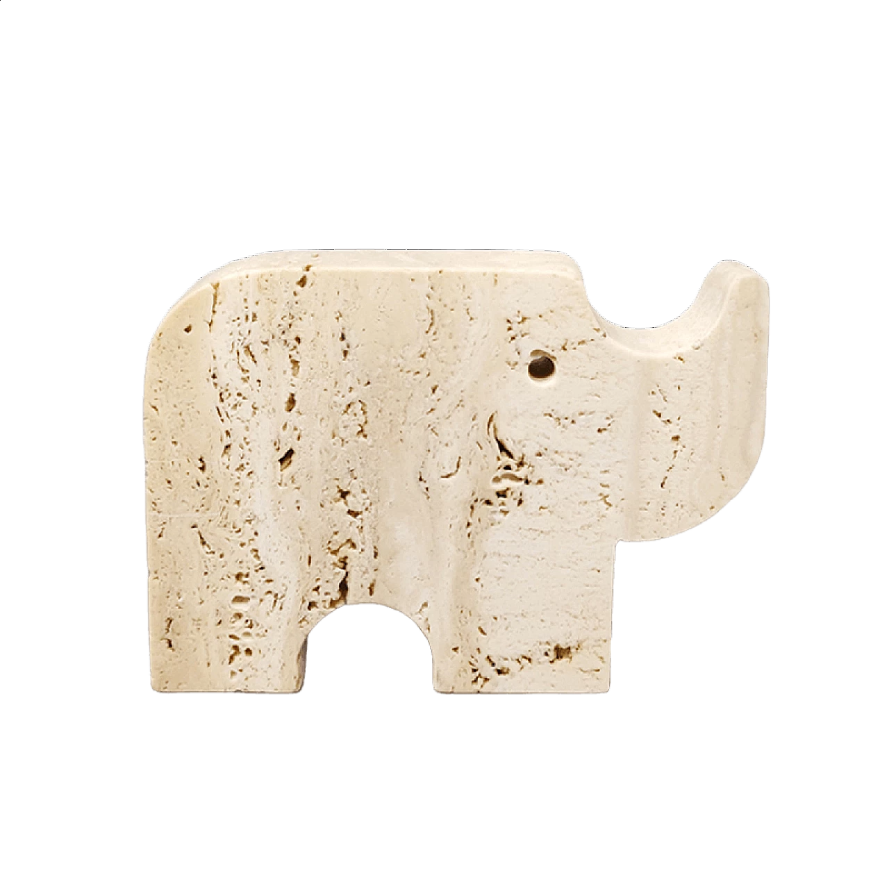 Scultura di rinoceronte in travertino di Enzo Mari per F.lli Mannelli, anni '70 8