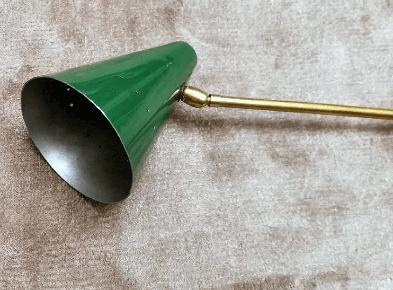 Lampade da parete in ottone e metallo verniciato di Stilnovo, anni '50 7