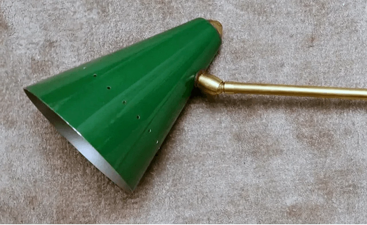 Lampade da parete in ottone e metallo verniciato di Stilnovo, anni '50 9