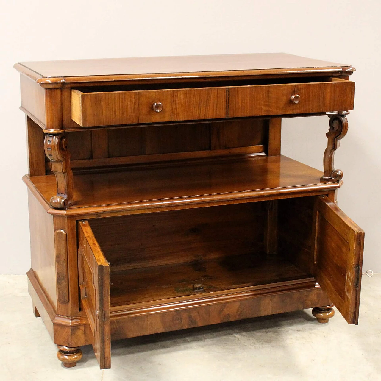 Walnut sideboard in Louis Philippe style, 19th century 2