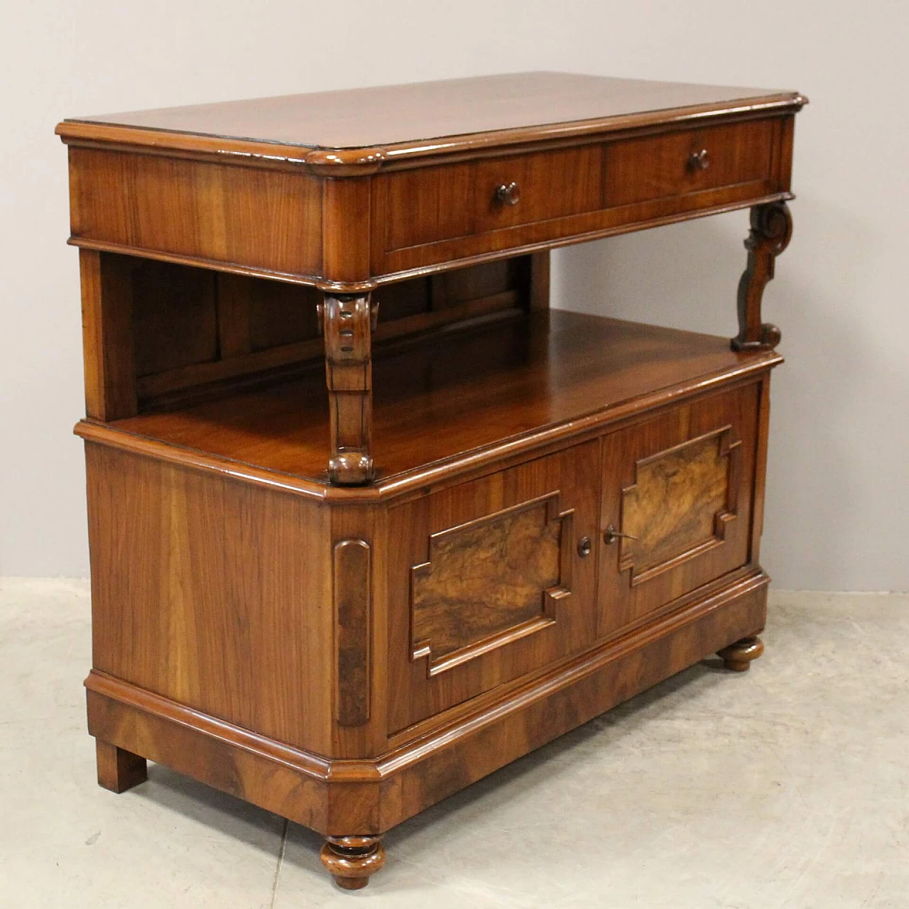Walnut sideboard in Louis Philippe style, 19th century 5