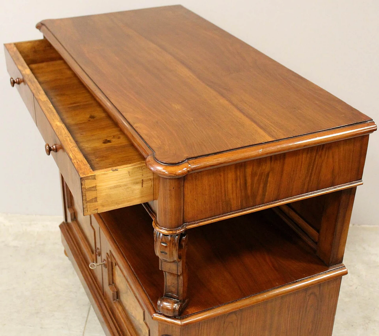 Walnut sideboard in Louis Philippe style, 19th century 8
