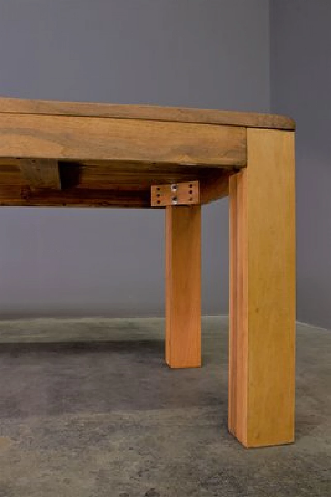 Handcrafted walnut table, '2000 12
