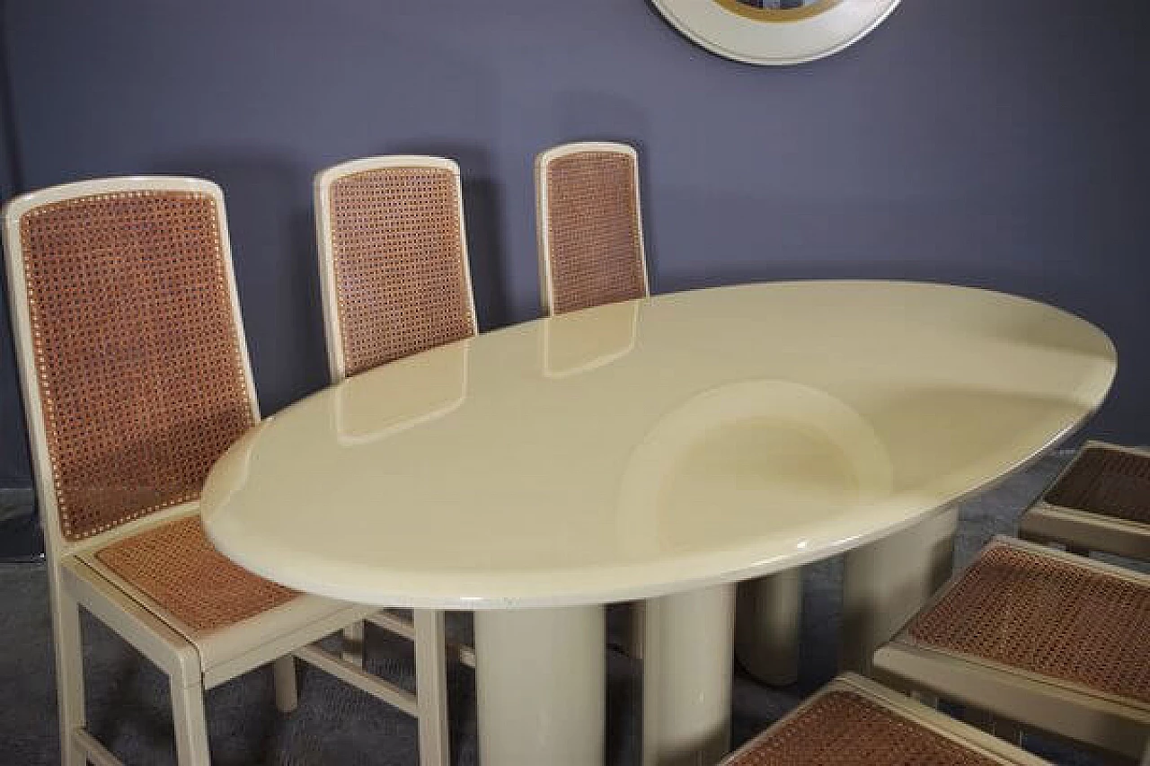 Tavolo e 6 sedie di Mario Sabot, anni '70 1460769