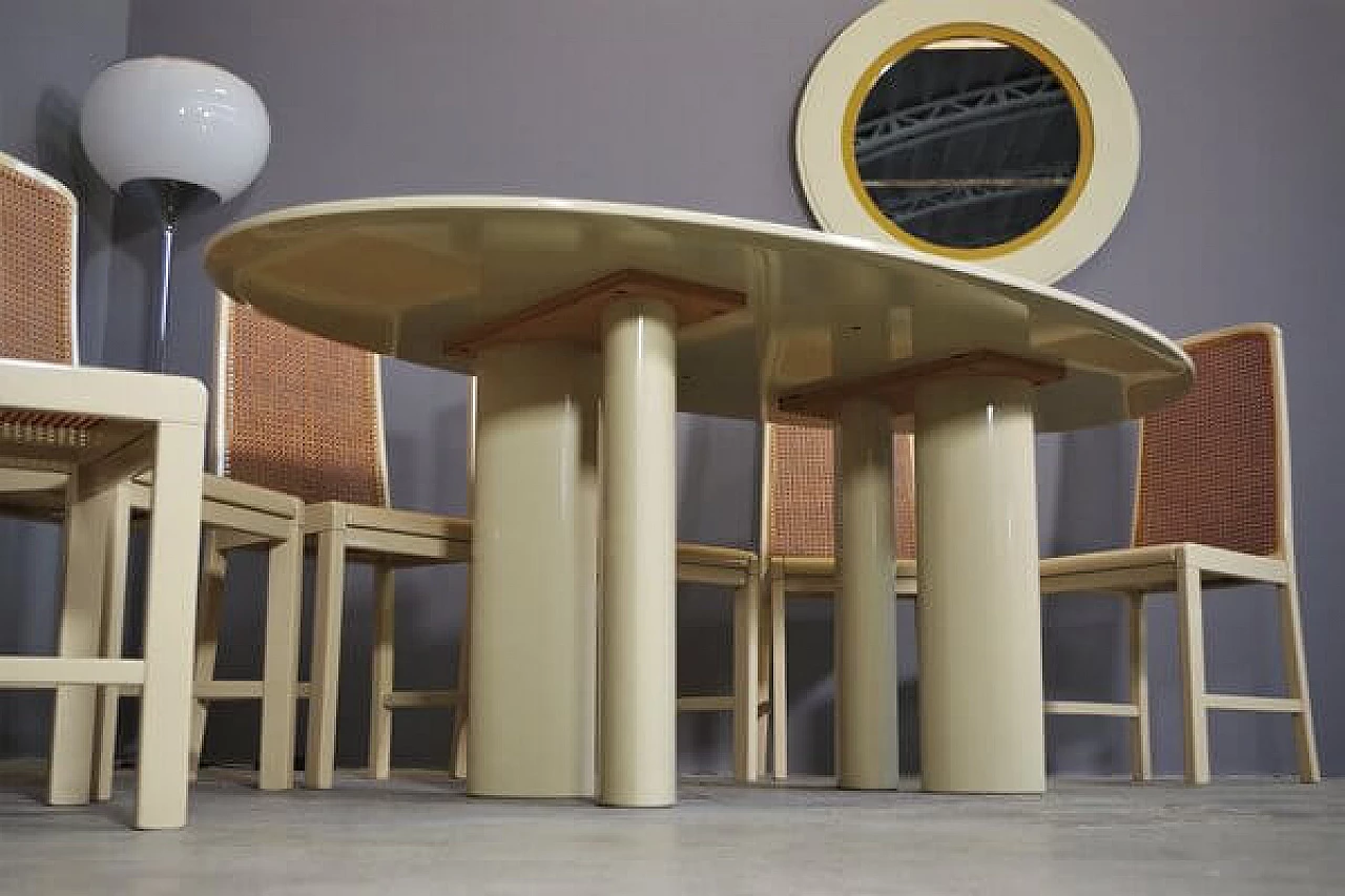 Tavolo e 6 sedie di Mario Sabot, anni '70 1460787