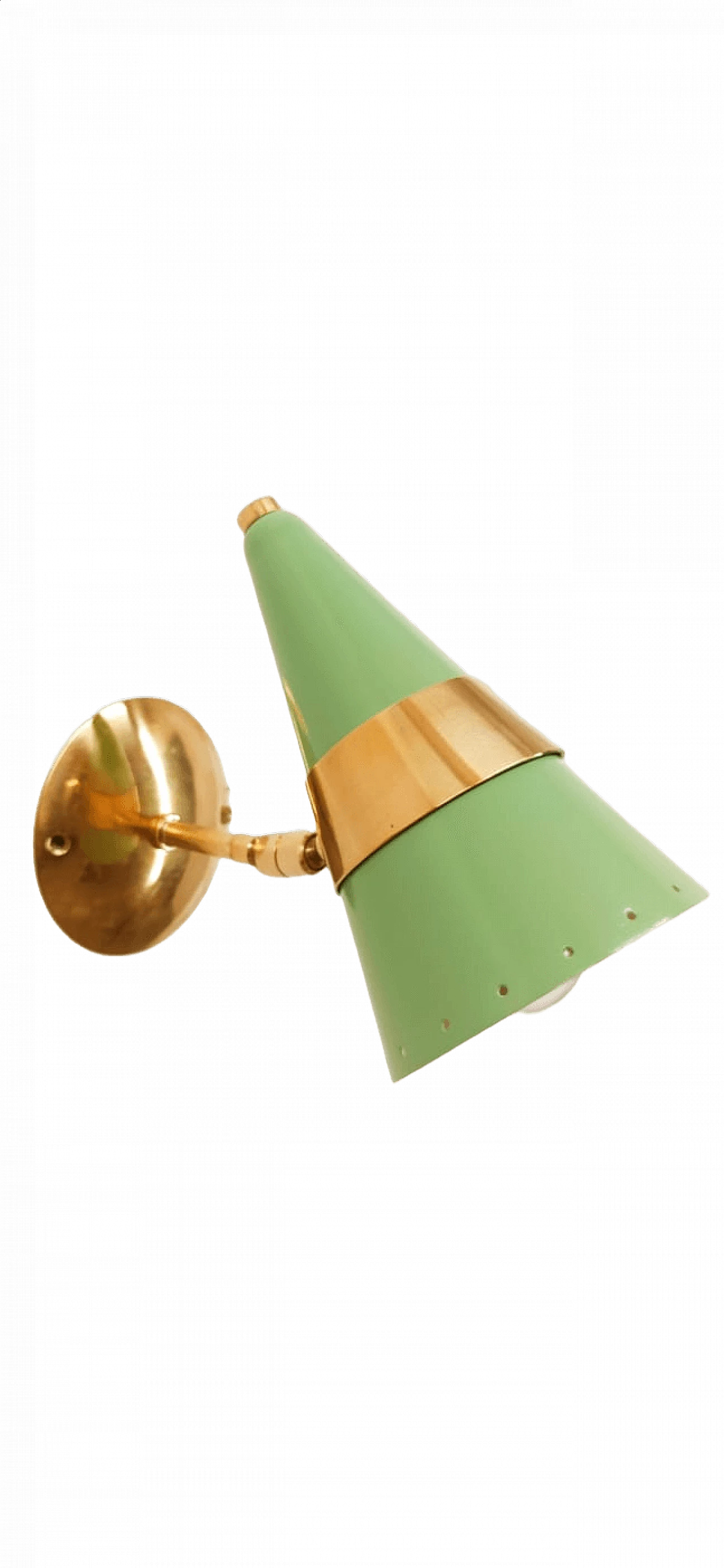 Water-green adjustable wall light, 1970s 5