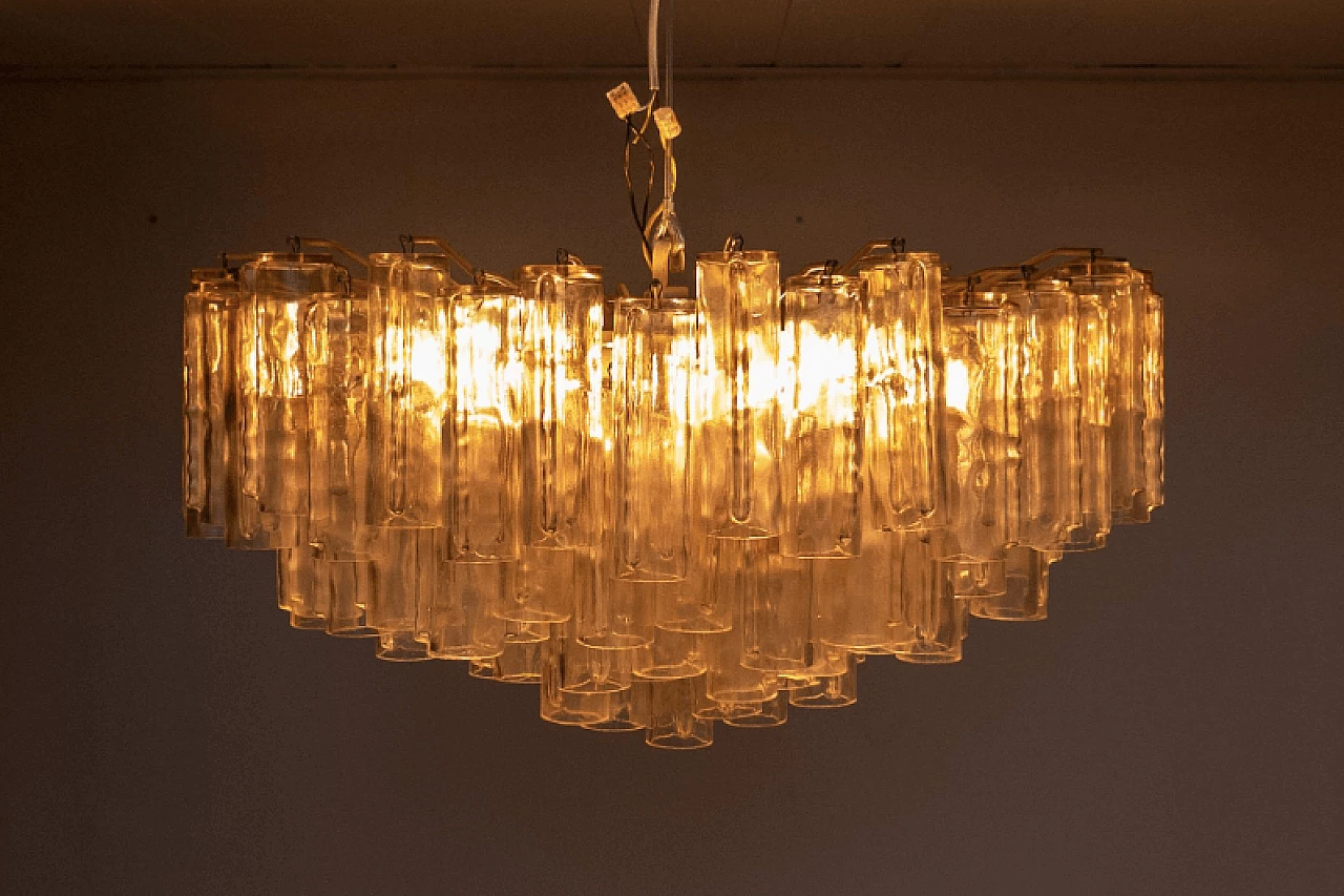 Chandelier by Ludovico Santillana for Venini in Murano glass, 1960s 8