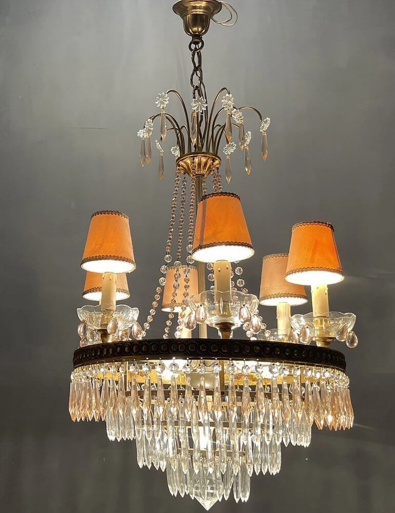 Murano glass chandelier with 13 lights, 1950s 9
