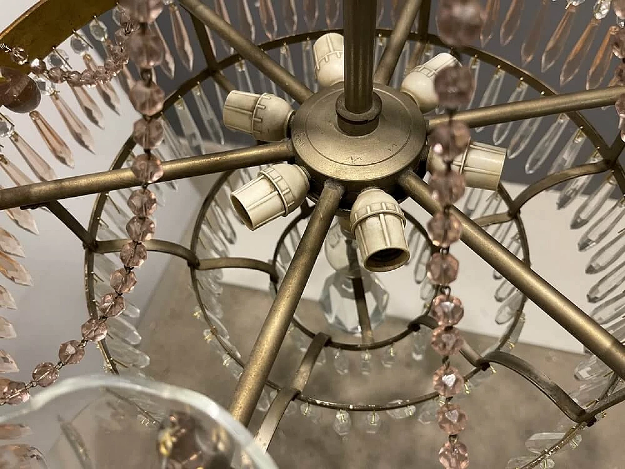 Murano glass chandelier with 13 lights, 1950s 11