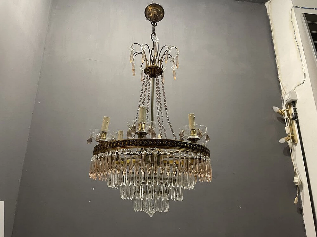 Murano glass chandelier with 13 lights, 1950s 12