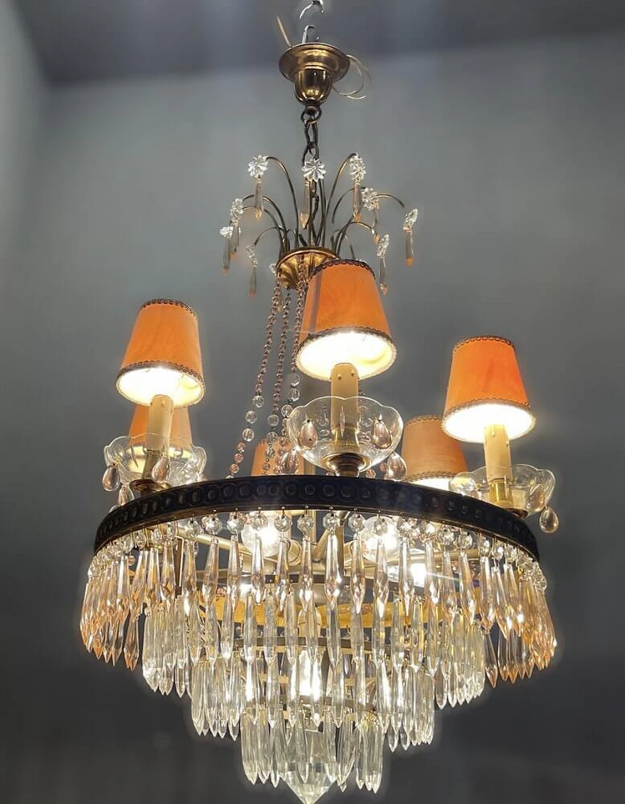 Murano glass chandelier with 13 lights, 1950s 13