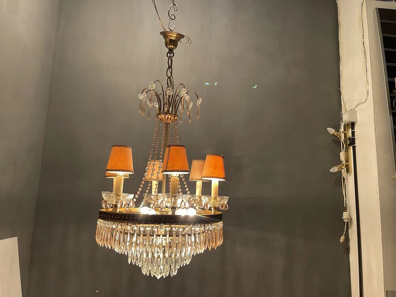 Murano glass chandelier with 13 lights, 1950s 14