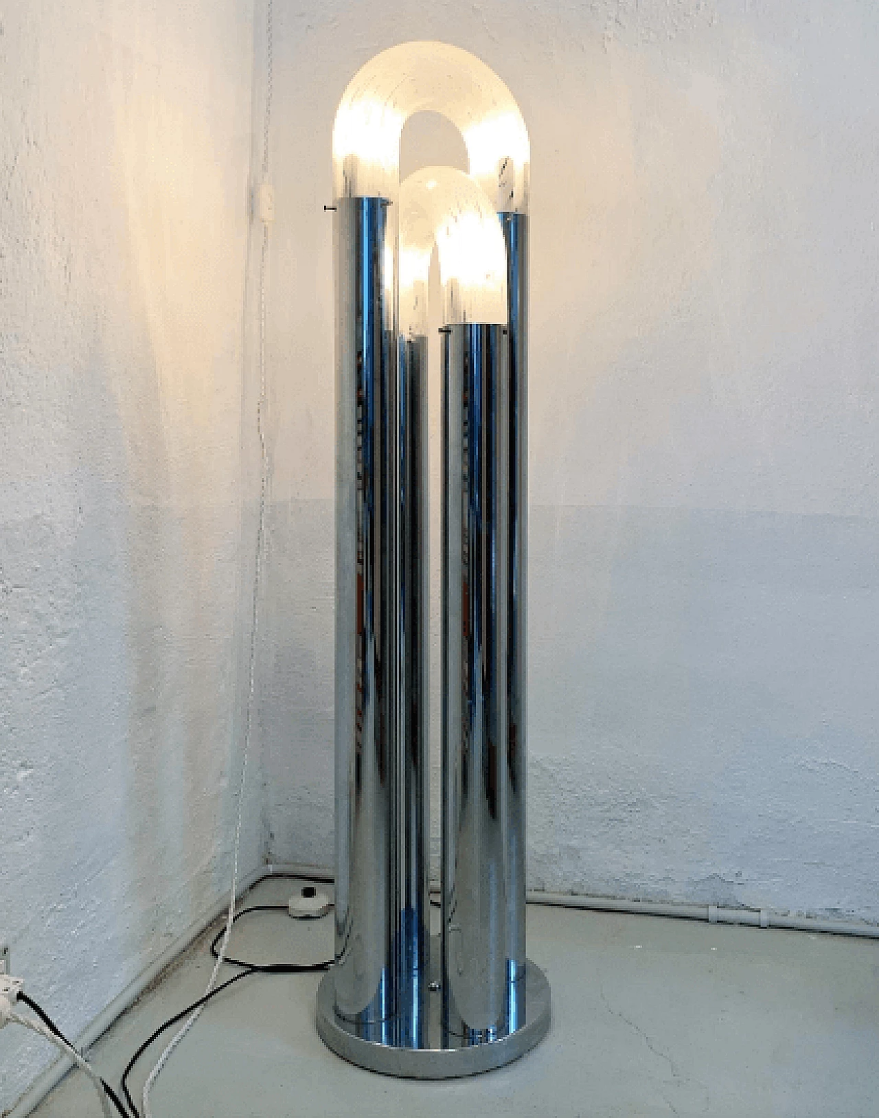 Catena lamp in glass and metal by Carlo Nason for Mazzega, 1960s 2