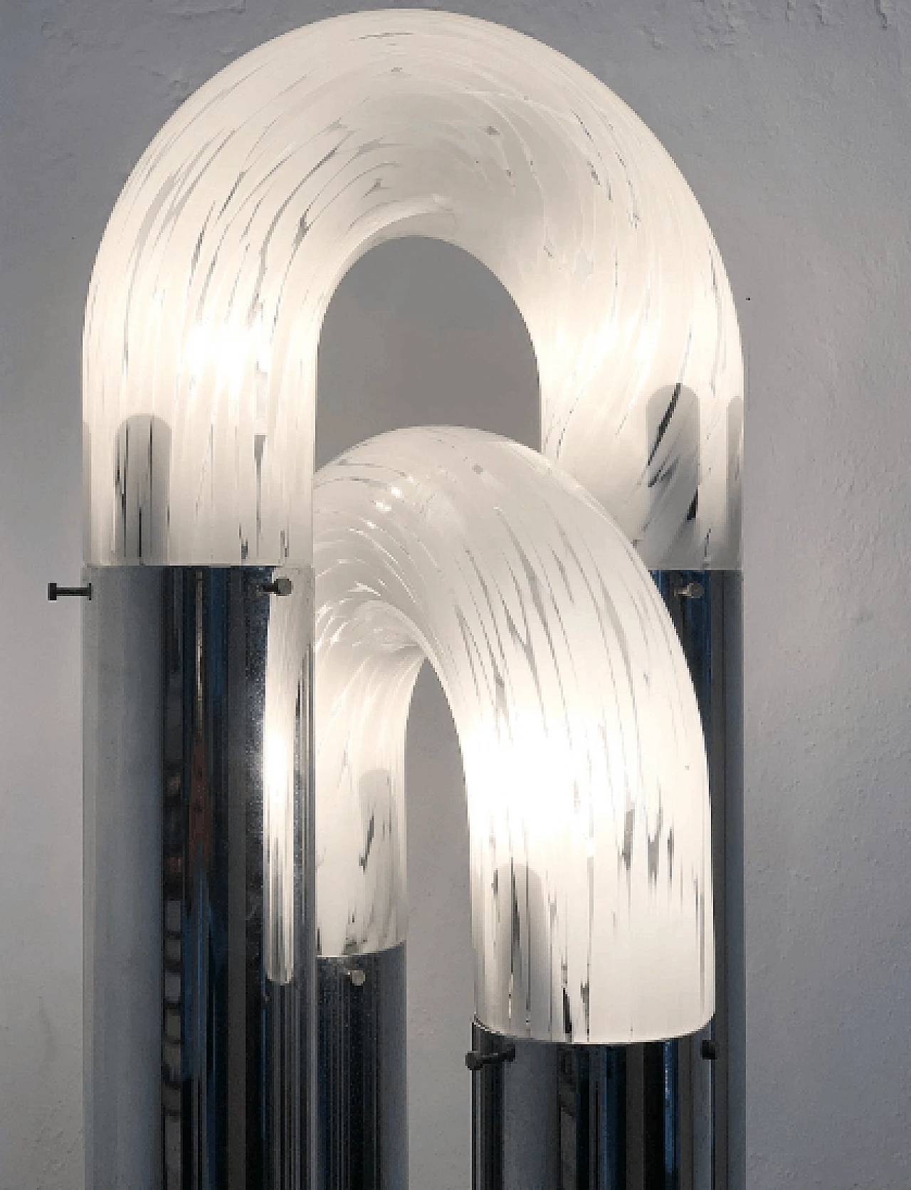 Lampada Catena in vetro e metallo di Carlo Nason per Mazzega, anni '60 3