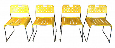 4 Omstak chairs by Kinsman for Bieffeplast, 1970s