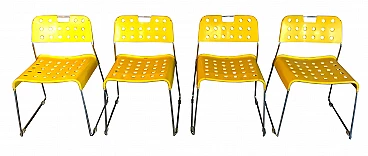 4 Omstak chairs by Kinsman for Bieffeplast, 1970s