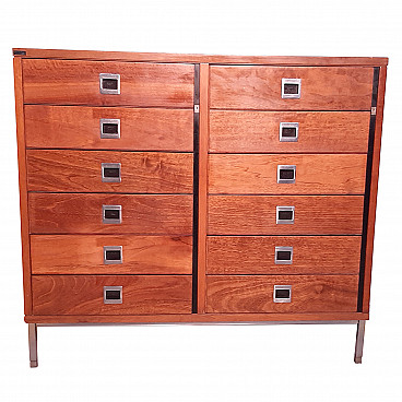 Wooden chest of drawers by Anonima Castelli, 1960s