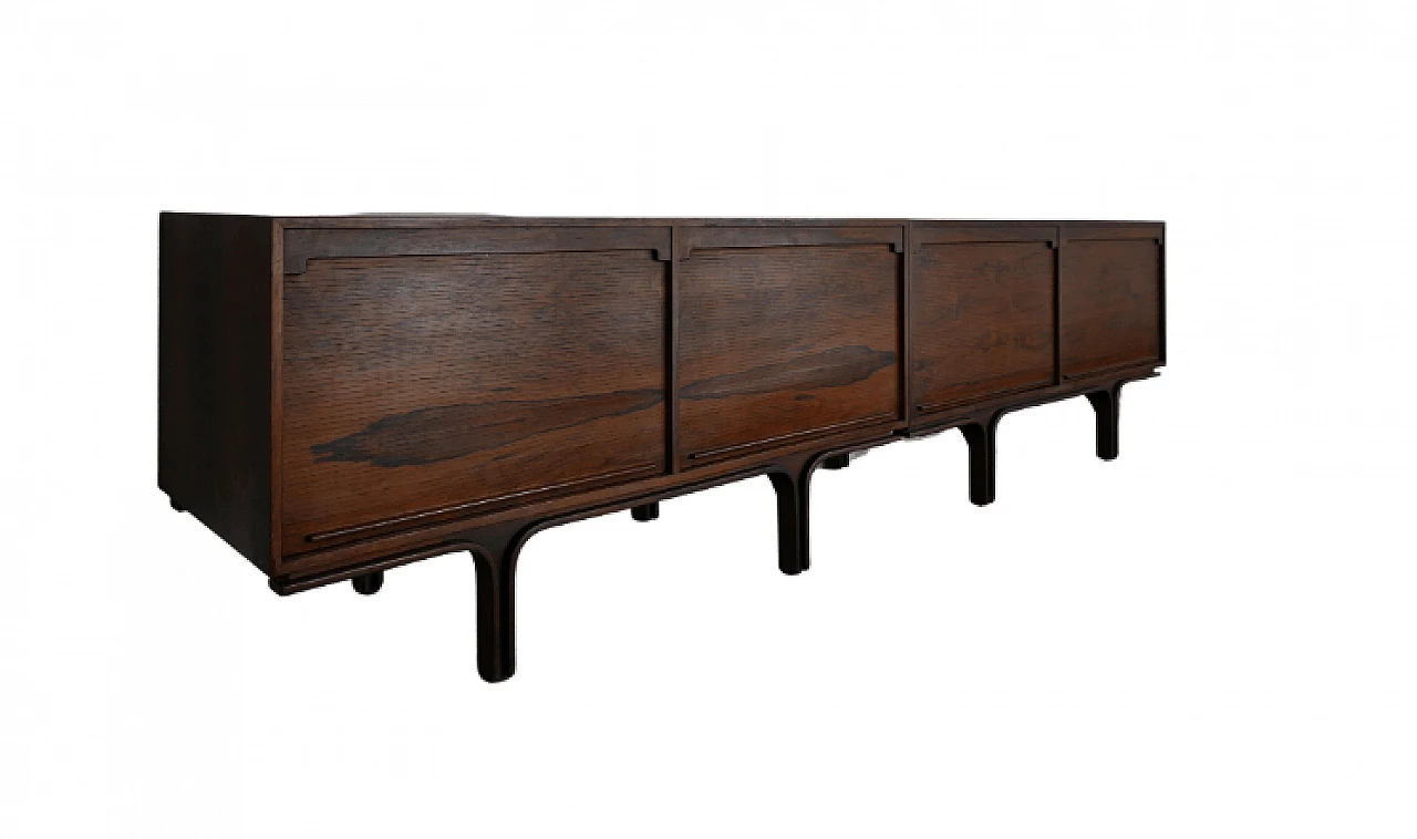 Pair of sideboards in rosewood by Gianfranco Frattini for Bernini, 1950s 1