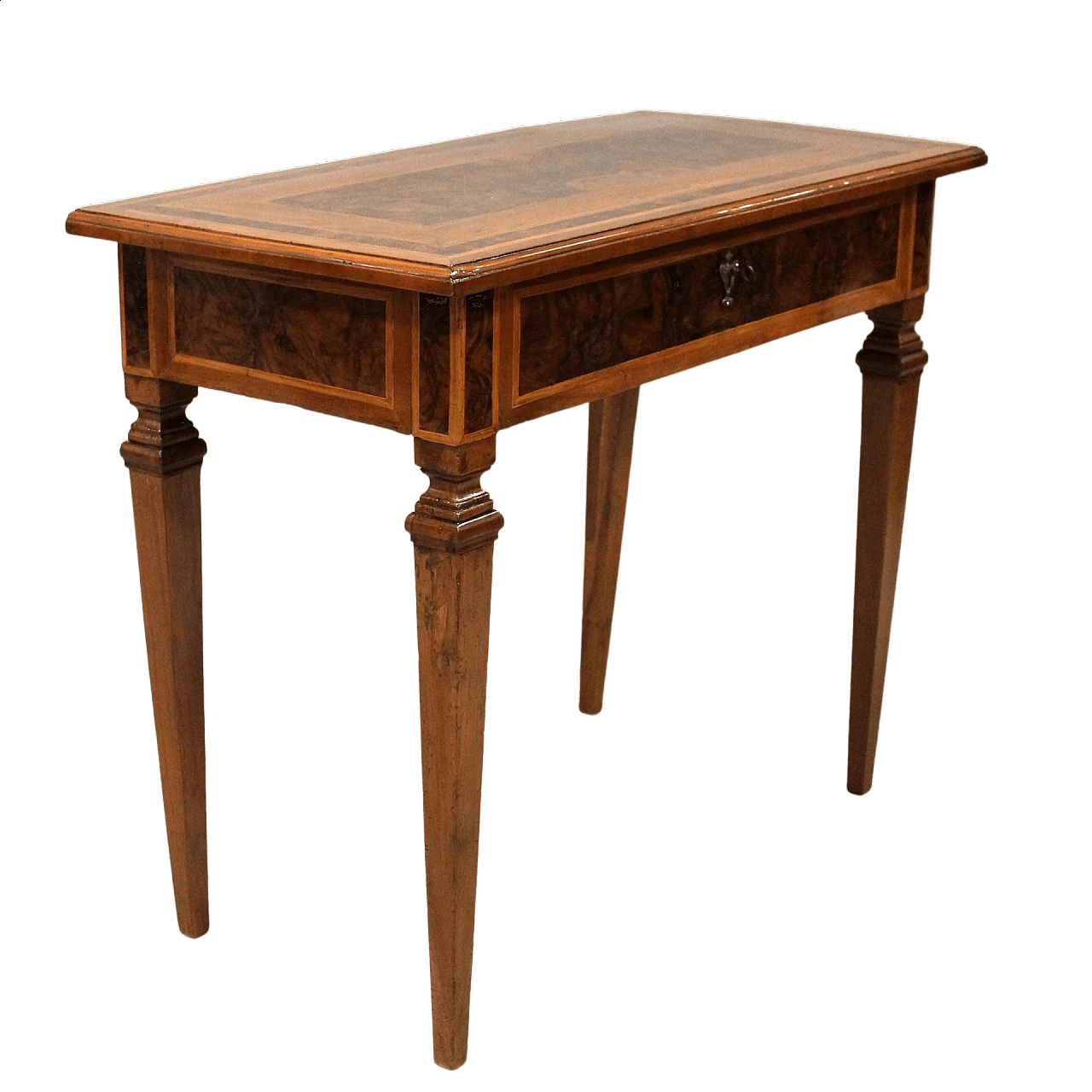 Consolle in stile Luigi XVI in legno di noce intarsiato, fine '700 10