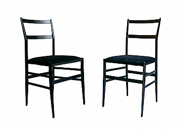 Pair of Superleggera chairs by Gio Ponti for Cassina, 1970s
