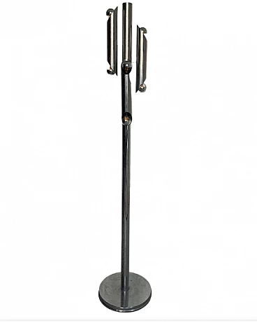 Lampada da terra in metallo cromato di Gaetano Sciolari, anni '70