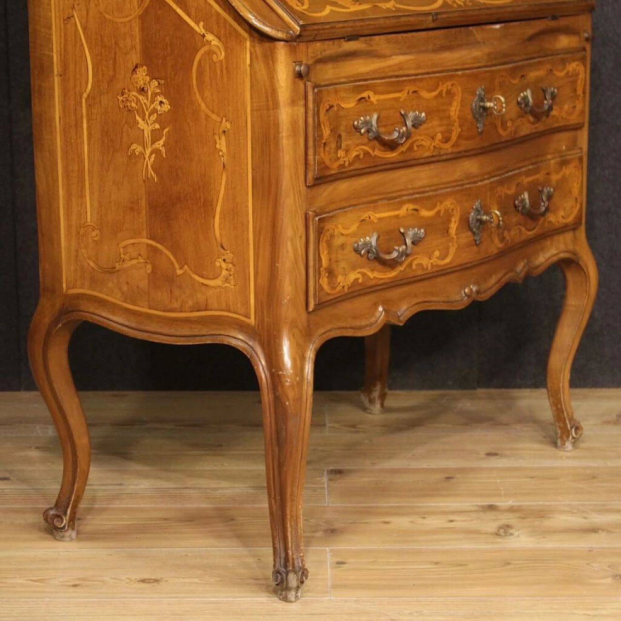Louis XV-style trumeau in inlaid wood, 20th century 6