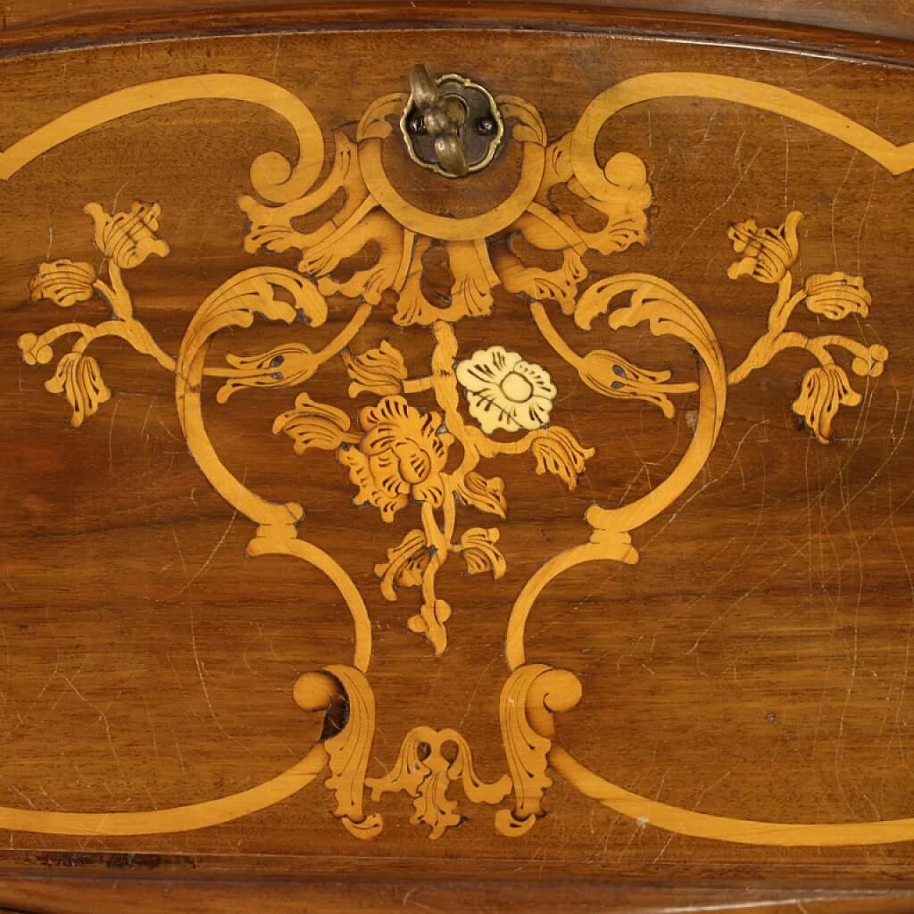 Louis XV-style trumeau in inlaid wood, 20th century 11