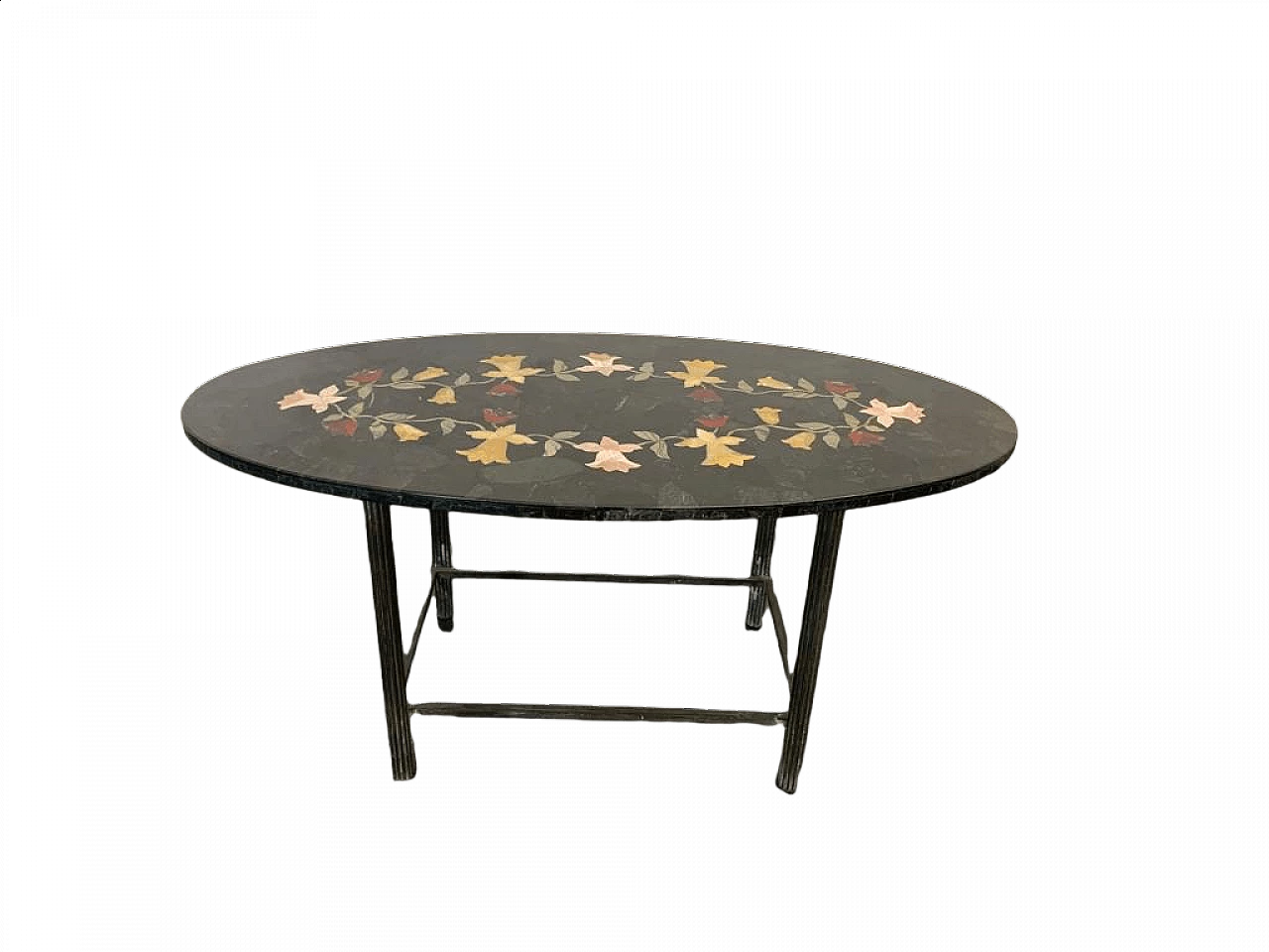Table with inlaid green marble top, 1930s 13