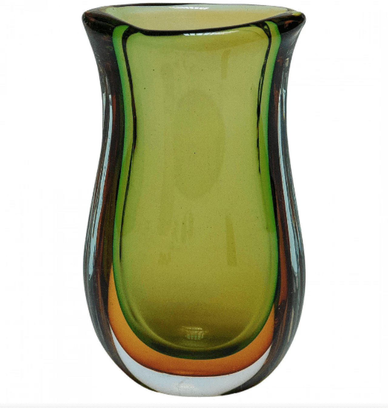 Submerged Murano glass vase in the style of Seguso, 1960s 1