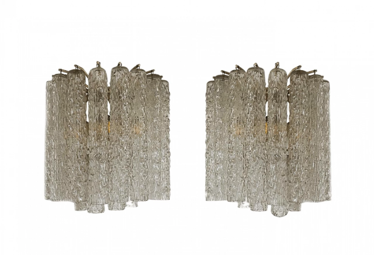 Pair of sconces in glass by Toni Zuccheri for Venini, 1960s 1
