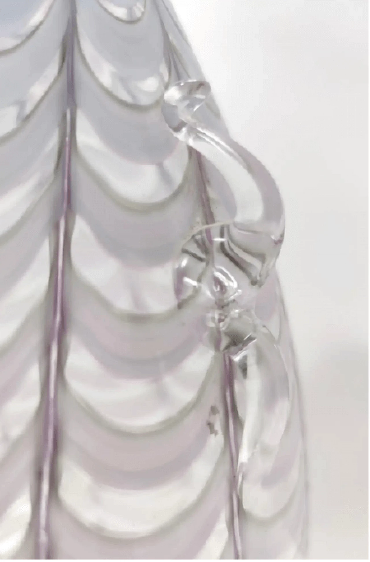 Lilac and transparent Murano glass vase, 1940s 13