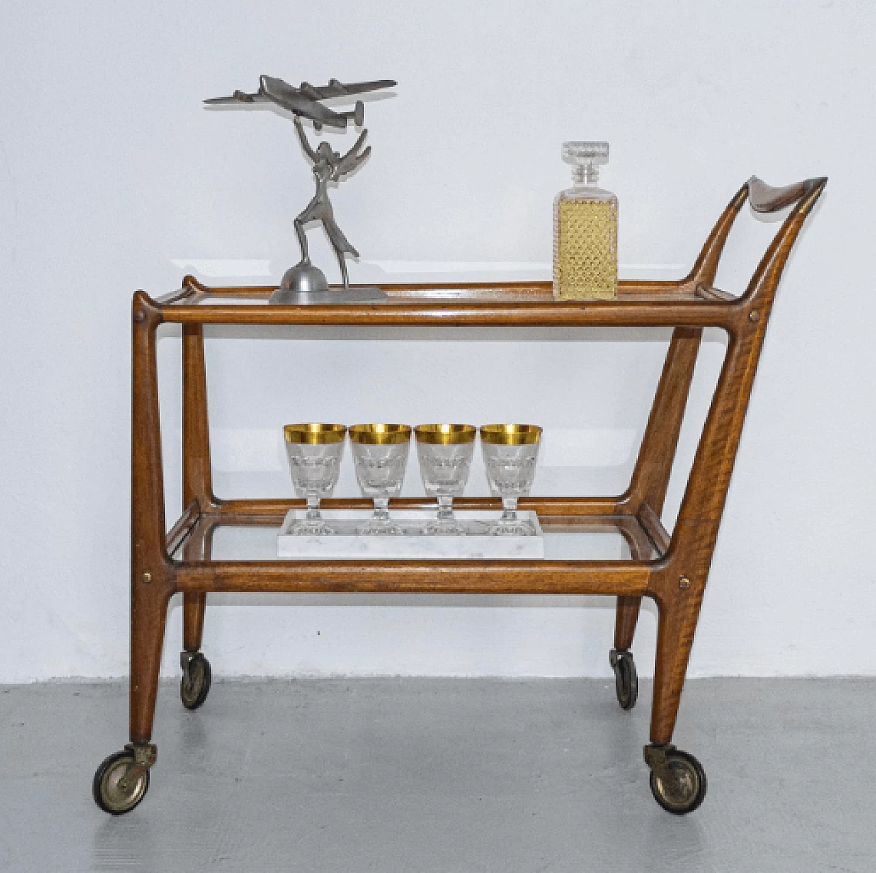 Number 58 bar cart by Ico Parisi for De Baggis, 1950s 3