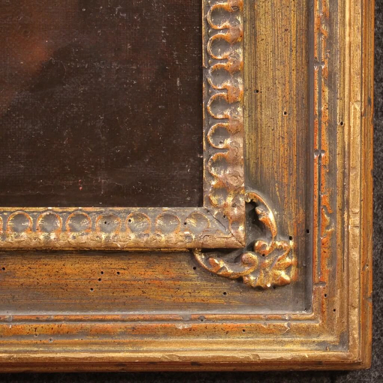 Maddalena, dipinto olio su tela con cornice dorata, tardo '600 4