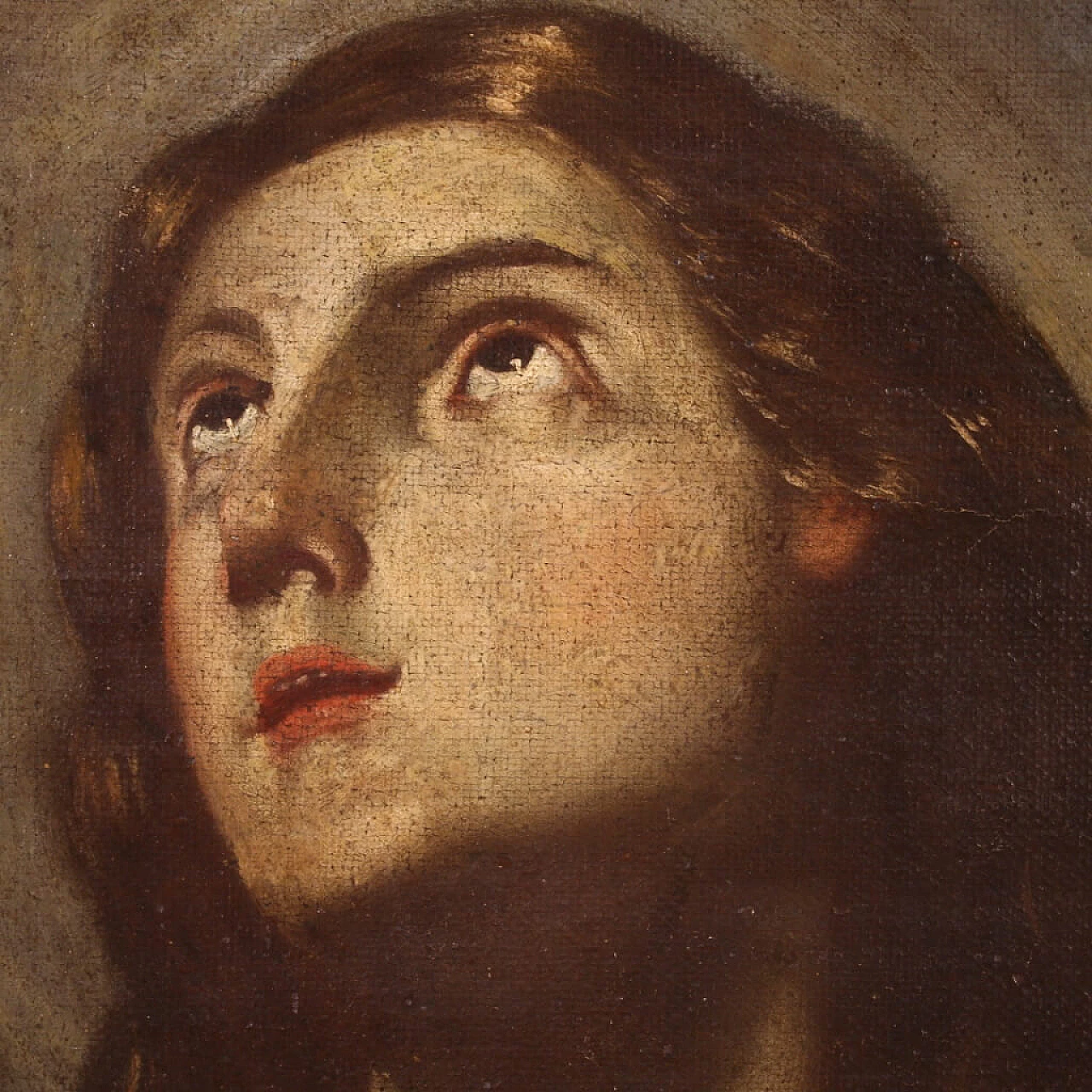 Maddalena, dipinto olio su tela con cornice dorata, tardo '600 7