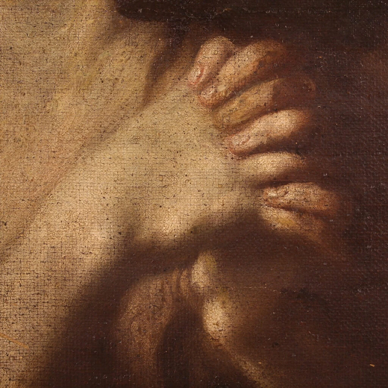 Maddalena, dipinto olio su tela con cornice dorata, tardo '600 8