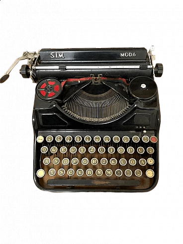 Typewriter by Giachero for S.I.M. model 6, 1930s