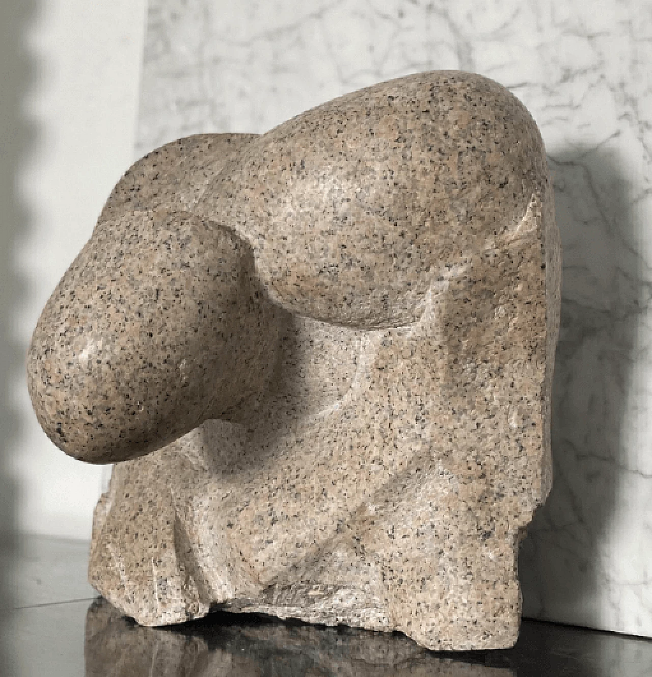 Pink granite sculpture by Aldo Flecchia, 1973 5