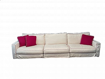 Divano modulare in legno e tessuto di La Maison Coloniale