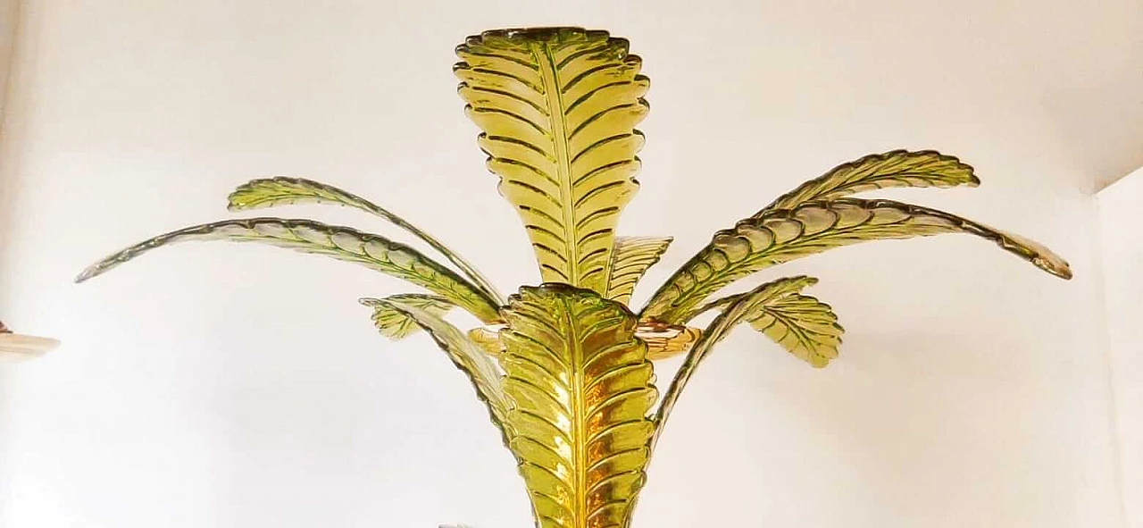 Brass and Murano glass palm lamp, 1970s 8
