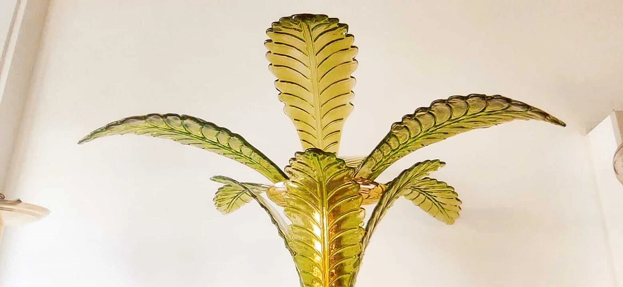 Brass and Murano glass palm lamp, 1970s 9